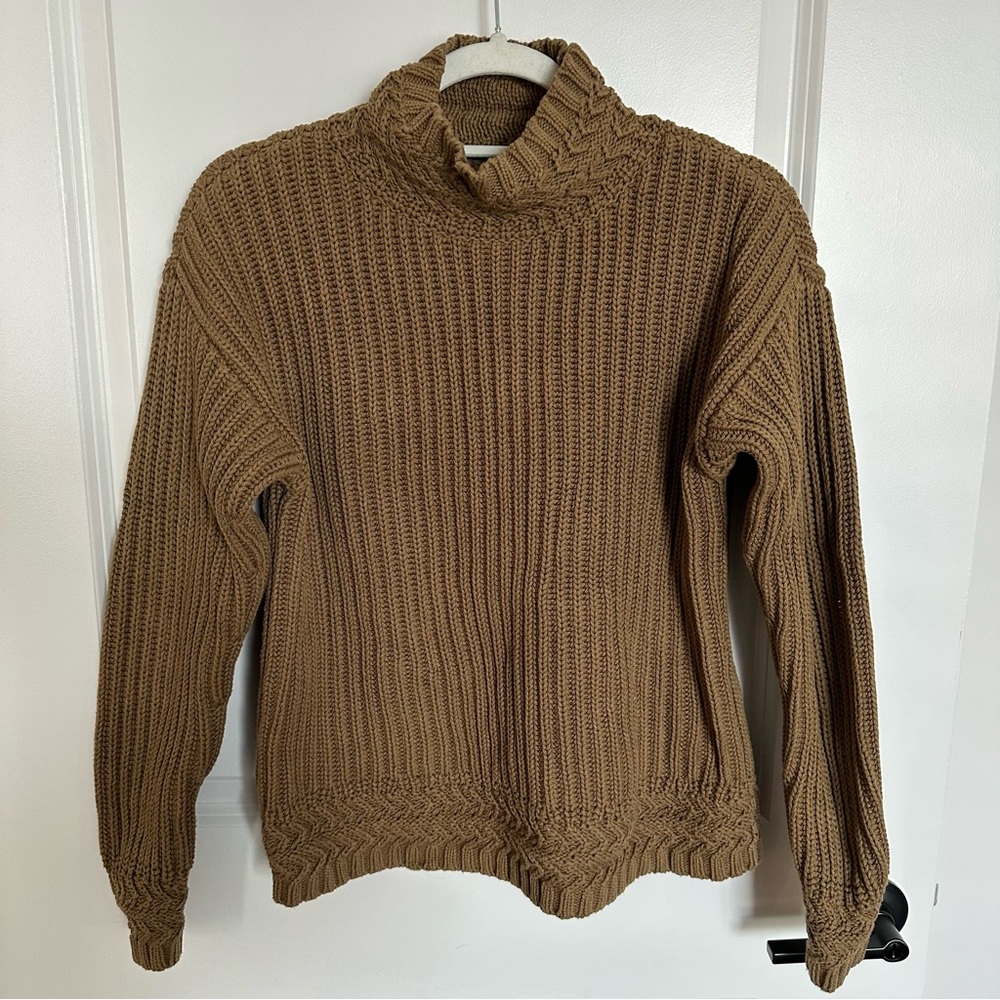 LL Bean Signature Original Cotton Mockneck Sweater